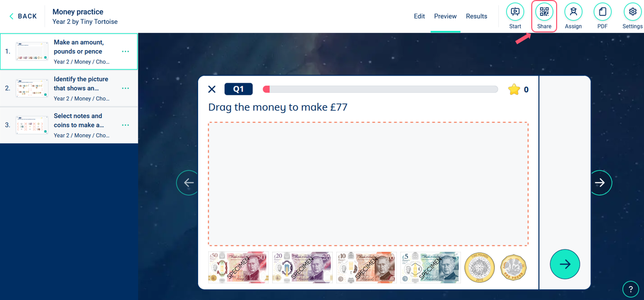 How to give pupils access to your quiz