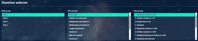 Image showing quiz question selector
